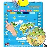 Algopix Similar Product 12 - Interactive World Map for Kids  Set of