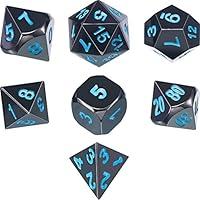Algopix Similar Product 4 - TecUnite 7 Die Metal Polyhedral Dice