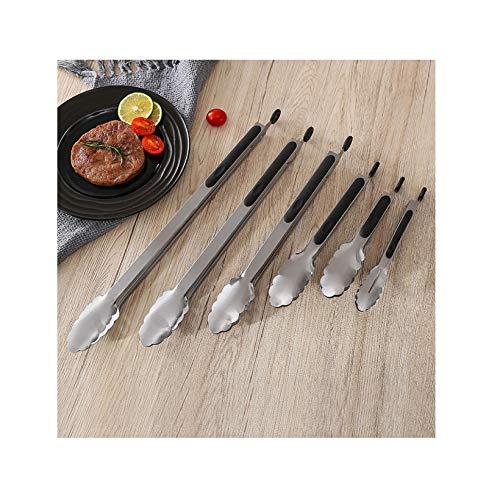 Kitchen Tongs Silicone Stainless Steel 4 Pack BPA Free Non-Stick BBQ Cooking