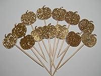 Algopix Similar Product 17 - Set of 24 Gold glitter Halloween