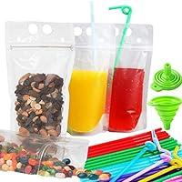 Algopix Similar Product 13 - 50pcs Plastic Drink Pouches Bags with