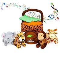 Algopix Similar Product 3 - Talking Plush Jungle Animals Toy Set