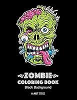 Algopix Similar Product 8 - Zombie Coloring Book Black Background