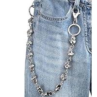 Algopix Similar Product 16 - Skull Wallet Chain  Biker Jean Pocket