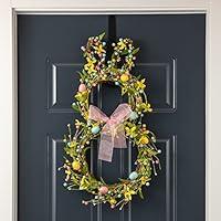 Algopix Similar Product 3 - Glitzhome Wreath Wall Hanging Wreath