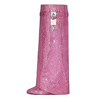 Algopix Similar Product 6 - XEYANFYS Rhinestones Fold Over Knee