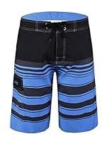 Algopix Similar Product 16 - unitop Mens Beachwear Striped Printed
