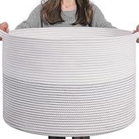 Algopix Similar Product 7 - INDRESSME XXXLarge Cotton Rope Basket