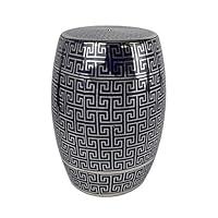 Algopix Similar Product 4 - Benjara Ceramic Meander Garden Stool