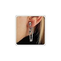 Algopix Similar Product 15 - Gothic Skeleton Earrings Halloween