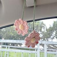 Algopix Similar Product 18 - Crochet Daisy Car Accessories for Women