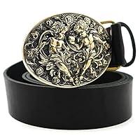 Algopix Similar Product 7 - Leather belt with Gemini buckle