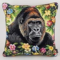 Algopix Similar Product 6 - Latch Hook Pillow Kit Gorilla Animal