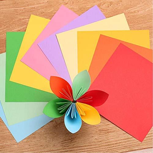 Origami Paper Double Sided Square Sheet for Art Craft Project, Beginners, Gifts Decor | Harfington, Light Blue / 100pcs