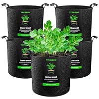 Algopix Similar Product 3 - VIVOSUN 5Pack 3 Gallon Plant Grow Bags