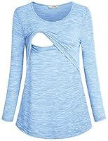Algopix Similar Product 17 - BAIKEA Light Blue Nursing Top Women