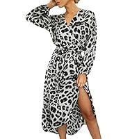 Algopix Similar Product 17 - Toimothcn Women Chiffon Leopard Print