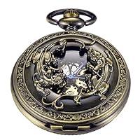 Algopix Similar Product 5 - Bronze Mens Antique Mechanical Pocket