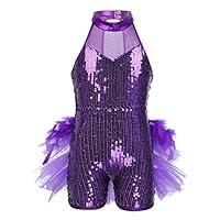 Algopix Similar Product 7 - QinCiao Kids Girls Sequined HipHop