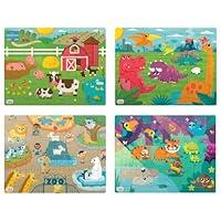 Algopix Similar Product 2 - Chuckle  Roar  4 Pack Tray Puzzles 