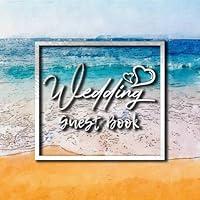 Algopix Similar Product 8 - Wedding Guest Book Watercolor Beachy 