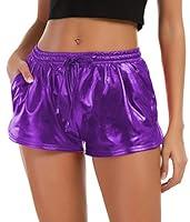 Algopix Similar Product 3 - Tandisk Womens Yoga Hot Shorts Shiny