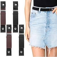 Algopix Similar Product 14 - KALIONE 4 Pcs No Buckle Belts Elastic