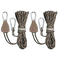 Algopix Similar Product 5 - 2pcs 15ft Ratchet Tie Down Rope Canopy