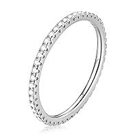 Algopix Similar Product 17 - WOSTU 925 Sterling Silver Ring Eternity