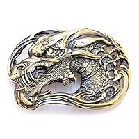 Algopix Similar Product 14 - Belt buckle Jormungands Head Handmade