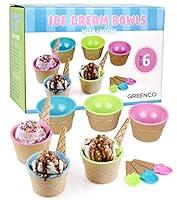 Algopix Similar Product 6 - Greenco Ice Cream Bowls and Spoons 