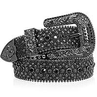 Algopix Similar Product 3 - SUOSDEY Men Women Rhinestone Belt