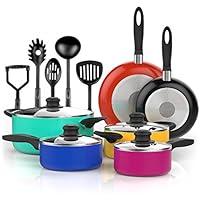 Algopix Similar Product 5 - Vremi 15 Piece Nonstick Cookware Set 