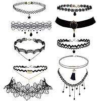 Algopix Similar Product 14 - Trasfit 10 Pieces Lace Choker Necklace