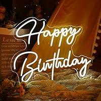 Algopix Similar Product 9 - Happy Birthday Neon Sign Large Happy