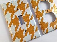 Algopix Similar Product 10 - Gold Houndstooth Light Switch Cover