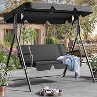 Algopix Similar Product 9 - DWVO 3 Seats Outdoor Swings for Adults