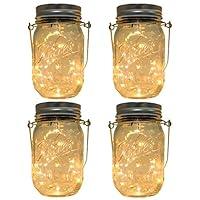 Algopix Similar Product 5 - CHBKT 4Pack Solarpowered Mason Jar