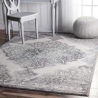 Algopix Similar Product 12 - nuLOOM Rosendo Vintage Medallion Area
