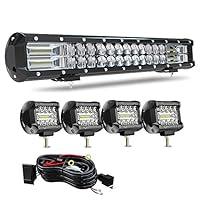 Algopix Similar Product 19 - DOT Approved 20Inch Spot Flood Combo