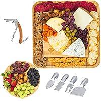 Algopix Similar Product 6 - Morvat Bamboo Charcuterie Cheese Board
