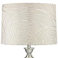 Algopix Similar Product 16 - OffWhite with Silver Circles Medium