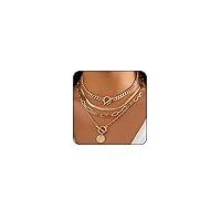 Algopix Similar Product 2 - Otxas Layered Gold Necklace for Women