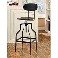 Algopix Similar Product 9 - Benzara Industrial Style Wooden Swivel