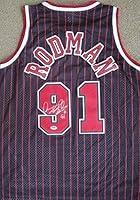 Algopix Similar Product 13 - Dennis Rodman Signed BLACK Chicago