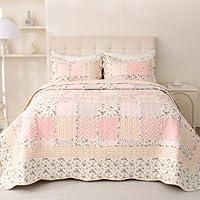 Algopix Similar Product 19 - Cmfshape Floral Quilt with 1 Pillow