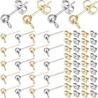 Algopix Similar Product 20 - SOFPLATE 1 Box 100Pcs Ball Post Earring