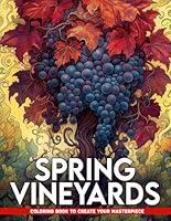 Algopix Similar Product 17 - Spring Vineyards Adult Coloring Books