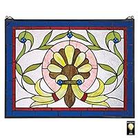 Algopix Similar Product 16 - Stained Glass Panel  Prairie Flower