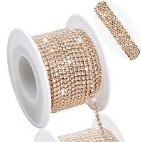 Algopix Similar Product 20 - FULZTEY 10 Yards Rhinestone Chain 2mm